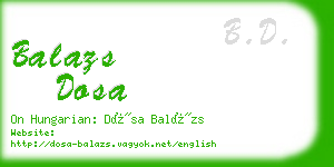 balazs dosa business card